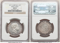 George III "Small Bust" 1/2 Crown 1817 AU55 NGC, KM672, S-3789. Small bust type. Purple tinted silver tone. 

HID09801242017

© 2022 Heritage Auct...