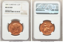 Victoria 1/2 Penny 1841 MS65 Red NGC, KM726, S-3949. Mint fresh appearance. 

HID09801242017

© 2022 Heritage Auctions | All Rights Reserved