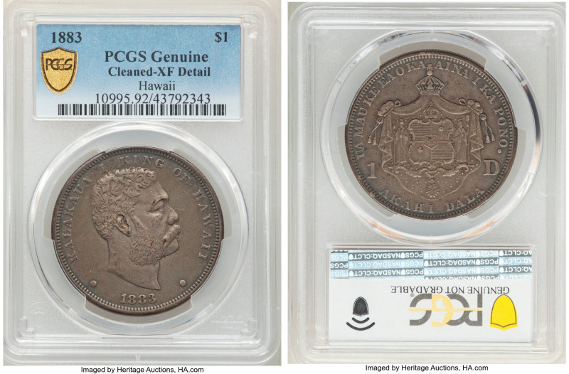 Kalakaua I Dollar 1883 XF Details (Cleaned) PCGS, San Francisco mint, KM7.

HI...