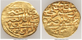 Ottoman Empire. Suleyman I (AH 926-974 / AD 1520-1566) gold Sultani AH 926 (AD 1520/1521) VF, Misr mint (in Egypt), A-1317. 18.7mm. 3.42gm. 

HID098...