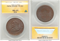 Papal States. Pius IX 4 Soldi Anno XXII (1867)-R MS65 Brown ANACS, Rome mint, KM1374. 

HID09801242017

© 2022 Heritage Auctions | All Rights Rese...
