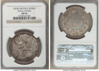 Papal States Pius IX Scudo Anno VIII (1853)-R AU55 NGC, Rome mint, KM1336.2. Lavender-gray and charcoal toning. 

HID09801242017

© 2022 Heritage ...