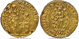 Venice. Alvise Mocenigo IV gold Zecchino ND (1763-1778) AU Details (Removed From Jewelry) NGC, KM671, Fr-1421. ALOY • MOCEN • | S | • M | • V | E | N ...