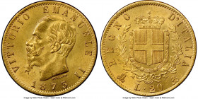 Vittorio Emanuele II gold 20 Lire 1873 M-BN MS64 NGC, Milan mint, KM10.3.

HID09801242017

© 2022 Heritage Auctions | All Rights Reserved