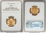 Republic gold Libra 1917 MS63 NGC, Lima mint, KM207. AGW 0.2355 oz. 

HID09801242017

© 2022 Heritage Auctions | All Rights Reserved