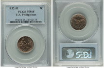 USA Administration 5 Centavos 1932-M MS65 PCGS, Manila mint, KM175.

HID09801242017

© 2022 Heritage Auctions | All Rights Reserved