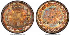 Spanish Colony. Alfonso XIII 5 Centavos 1896-PGV MS62 PCGS, KM20. Vivid multi-colored mottled tone. 

HID09801242017

© 2022 Heritage Auctions | A...