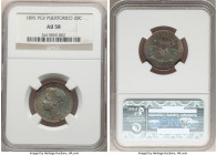 Spanish Colony. Alfonso XIII 20 Centavos 1895-PGV AU58 NGC, Madrid mint, KM22. Luminescent shades of tone graciously covering entire flan. 

HID0980...