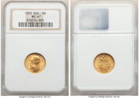 Nicholas II gold 5 Roubles 1903-AP MS67 NGC, St. Petersburg mint, KM-Y62. AGW 0.1245 oz. 

HID09801242017

© 2022 Heritage Auctions | All Rights R...