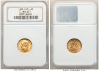 Nicholas II gold 5 Roubles 1904-AP MS67 NGC, St. Petersburg mint, KM-Y62. AGW 0.1245 oz. 

HID09801242017

© 2022 Heritage Auctions | All Rights R...