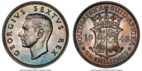 George VI Proof 2-1/2 Shillings 1948 PR66 PCGS, Pretoria mint, KM39.1. Mintage: 1,120. Tan-gray and blue toned. 

HID09801242017

© 2022 Heritage ...