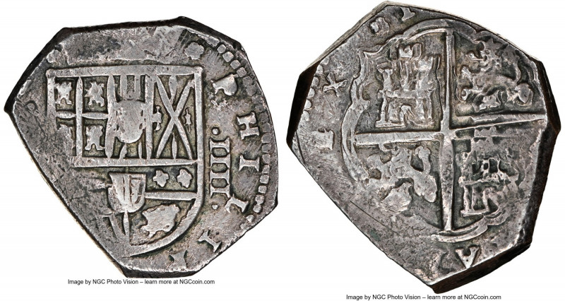 Philip IV Cob 4 Reales ND (1621-1665) XF Details (Tooled) NGC, Toledo(?) mint, C...