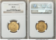 Charles IV gold 2 Escudos 1801 S-CN MS63 NGC, Seville mint, KM435.2. 

HID09801242017

© 2022 Heritage Auctions | All Rights Reserved