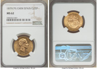 Alfonso XII gold 25 Pesetas 1879(79) EM-M MS62 NGC, Madrid mint, KM673. AGW 0.2333 oz. 

HID09801242017

© 2022 Heritage Auctions | All Rights Res...