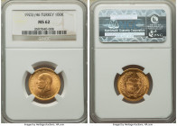 Republic gold 100 Kurush 1923 Year 46 (1969) MS62 NGC, KM855, Fr-91. 

HID09801242017

© 2022 Heritage Auctions | All Rights Reserved