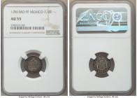 Pair of Certified Assorted 1/2 Reales NGC, 1) Mexico: Charles III 1/2 Real 1781 Mo-FF - AU55, Mexico City mint, KM69.2 2) Spain: Charles IV 1/2 Real 1...