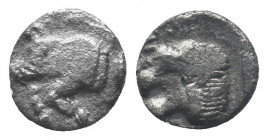 MYSIA, Kyzikos. Circa 450-400 BC. AR Obol 0.55gr