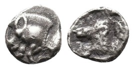 Greek MYSIA, Kyzikos. Circa 450-400 BC. AR hemiobol 0.39gr
