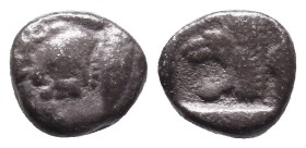 Greek MYSIA, Kyzikos. Circa 450-400 BC. AR Obol 1.14gr