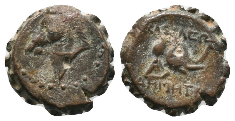 Greek SELEUKID EMPIRE. Demetrios I Soter. 162-150 BC. Serrate. AE 3.73gr