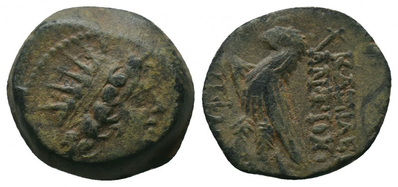 SELEUKID KINGS of SYRIA. Antiochos VIII Epiphanes (Grypos). 121-98/6 BC. AE 5.74...