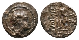Greek BAKTRIA, Greco-Baktrian Kingdom. Diodotos II Theos. Circa 250-240 BC. Æ Chalkous 1.64gr