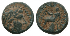 SELEUKID KINGS of SYRIA. Antiochos III ‘the Great’. 222-187 BC. AE 3.75gr
