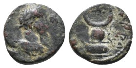 MESOPOTAMIA, Carrhae. Septimius Severus. AD 193-211. Æ 1.33gr
