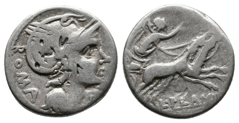 L. Flaminius Chilo. 109-108 B.C. AR denarius 3.74gr Rome