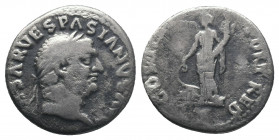 Vespasian AD 69-79. AR Denarius 2.75gr. Rome
