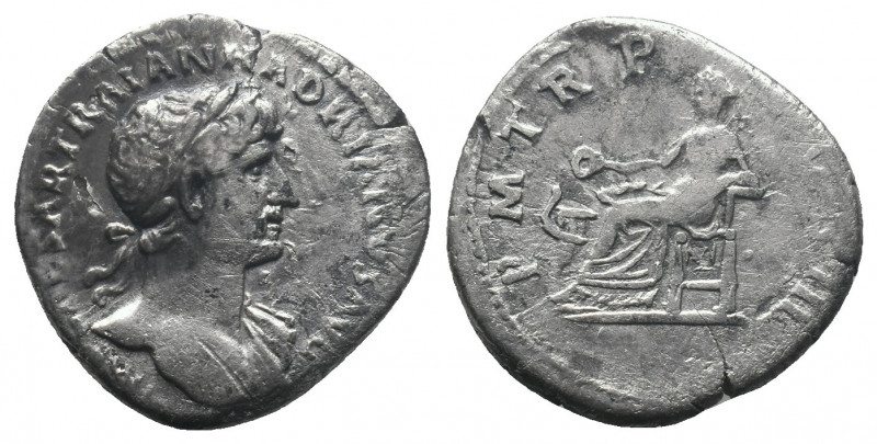 Hadrian 117-138. AR Denarius 2.77gr. Rome
