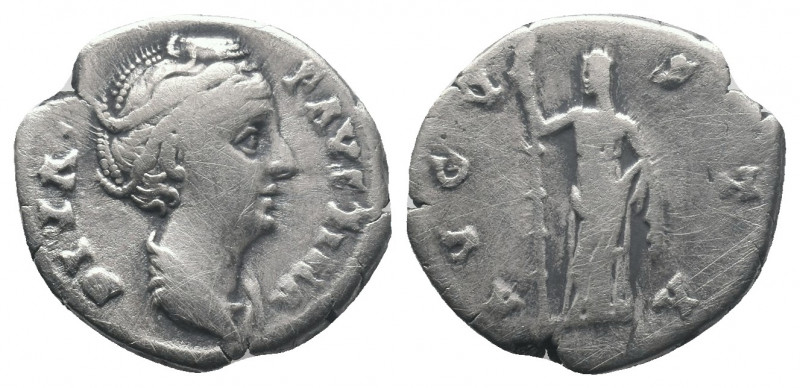 Faustina 146-161. AR Denarius 3.12gr. Rome