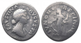 Faustina II.156-175 AR Denarius 2.86gr. Rome