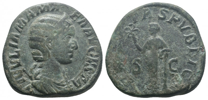 JULIA MAMAEA, mother of Severus Alexander. Augusta, 222-235 AD. Æ Sestertius 19....