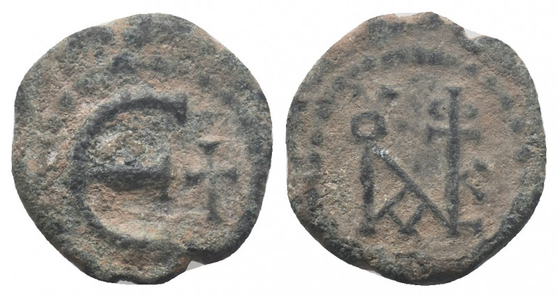 Justin II. 565-578. Æ Pentanummium AE 1.53gr