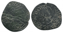 ITALY, Papal States, Gregor XIII 1572-1585, Quattrino, Ancona, 0,41 gr, scarce