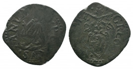 ITALY, Papal States, Gregor XIII 1572-1585, Quattrino FANO 0,72 gr, scarce
