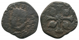 ITALY, Naples, Philipp IV 1621-1665, 3 Cavalli GAC 2,30 gr, a very rare variety (R4!) MIR 275/5 (P/R 121a) or MIR 275/6 (P/R 122), scarce