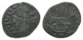 ITALY, Rome, Senato Romano, Bonifacio VIII 1389-1404, Denaro Provisino 0,31 gr, very rare, VF