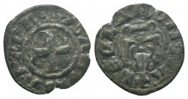 CRUSADERS, Achaea: Isabella de Villehardouin 1289-1307, Denar 0,70 gr, scarce