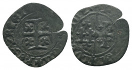 ITALY, Naples, Giovanna and Ludovico di Taranto 1347-1362, Denar 0,45 gr, scarce
