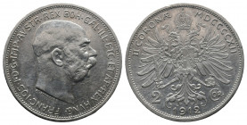 Österreich Ungarn Franz Joseph,1848-1916. 2 Kronen 1912, 9.97gr