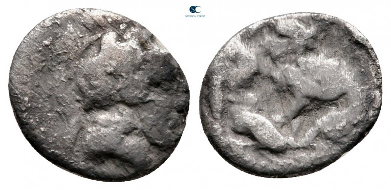 Lucania. Herakleia circa 420-390 BC. 
Diobol AR

10 mm, 0,89 g



fine