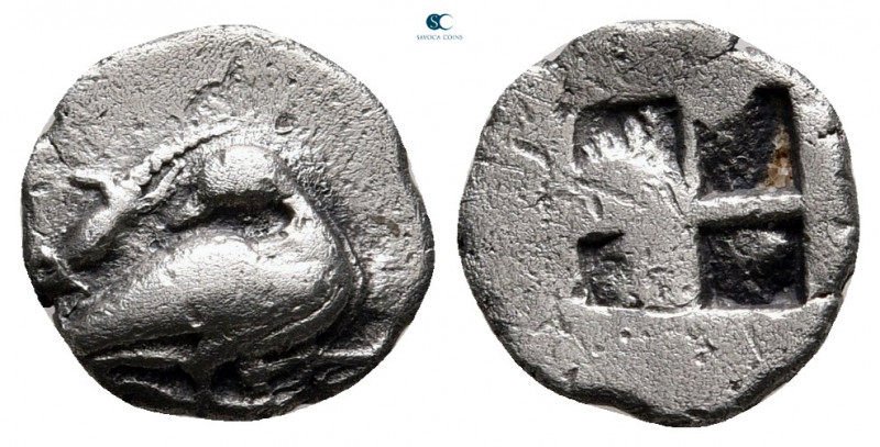 Macedon. Eion circa 460-400 BC. 
Obol AR

10 mm, 0,84 g



very fine