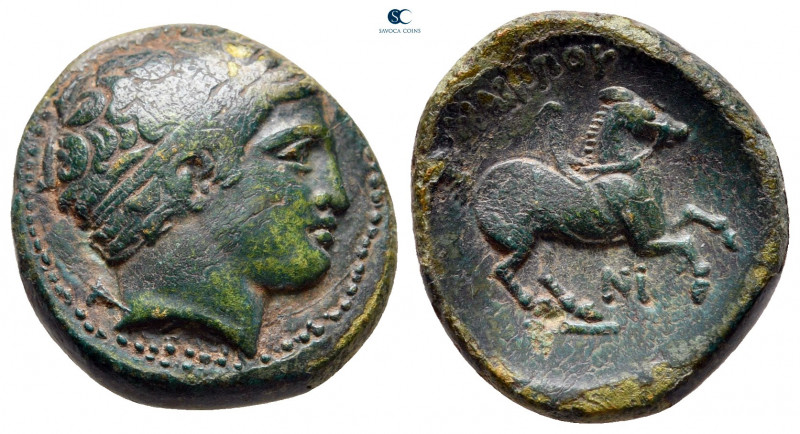 Kings of Macedon. Uncertain mint. Philip II of Macedon 359-336 BC. 
Bronze Æ
...