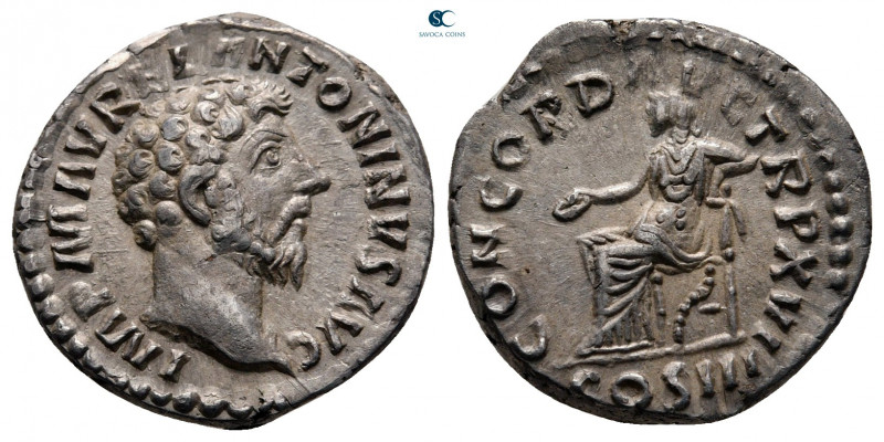 Marcus Aurelius AD 161-180. Rome
Denarius AR

18 mm, 3,11 g



very fine
