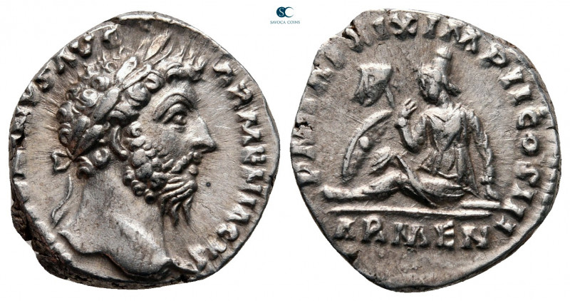 Marcus Aurelius AD 161-180. Rome
Denarius AR

17 mm, 3,22 g



very fine