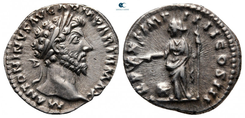 Marcus Aurelius AD 161-180. Rome
Denarius AR

18 mm, 3,26 g



good very ...