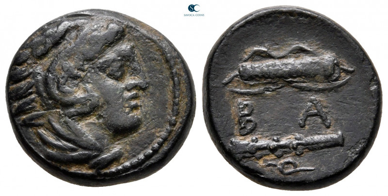Kings of Macedon. Uncertain mint. Alexander III "the Great" 336-323 BC. 
Bronze...