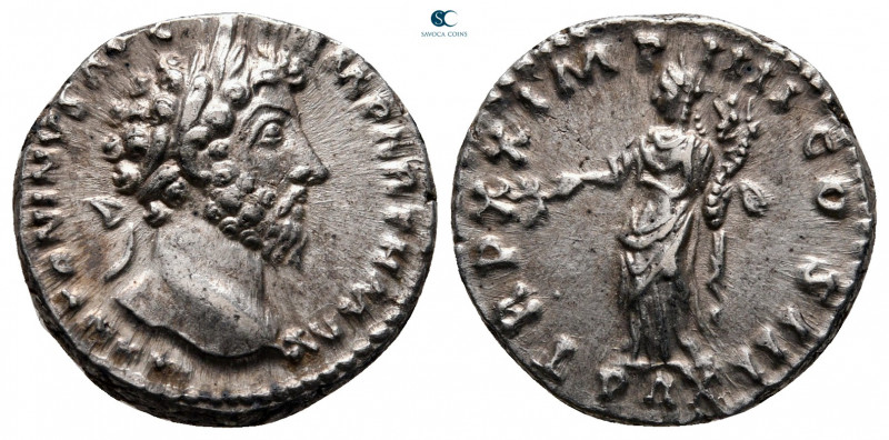 Marcus Aurelius AD 161-180. Struck AD 166. Rome
Denarius AR

16 mm, 3,49 g
...